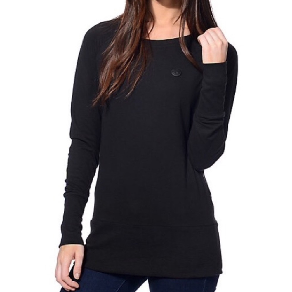 Naketano Black long sleeve shirt street wear women’s size XS